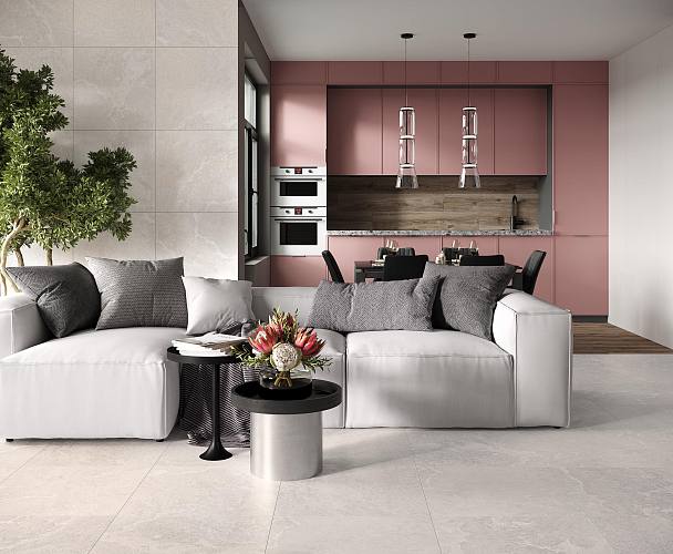 Blaze Silver Керамогранит светло-серый 60х120 Сатинированный Карвинг