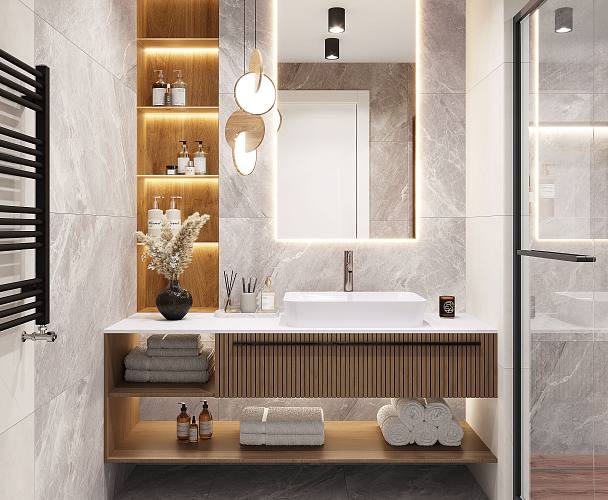 Crystal Grey Керамогранит серый 60x120 Сатинированный