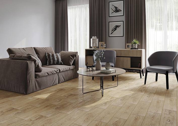 Patinawood глаз,керамогранит светло-бежевый рельеф (C-PT4M302D) 18,5х59,8