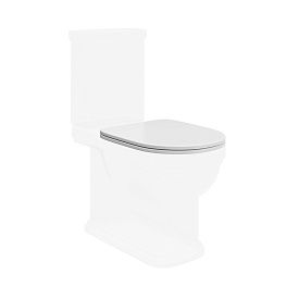 Сиденье Pompei/Помпеи для напольного унитаза, белое глянцевое