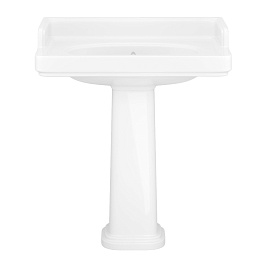 Раковина Pompei/Помпеи подвесная/мебельная 80, белая глянцевая